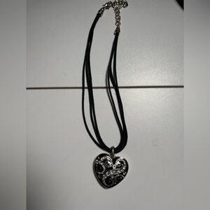 Brighton Retired Elegant Silver Heart Pendant Necklace